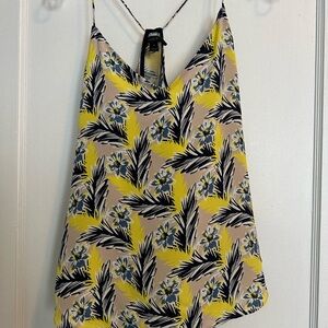 J Crew Slip Style SILK Spaghetti Strap Cami Tank Top Tropical Floral sz 4